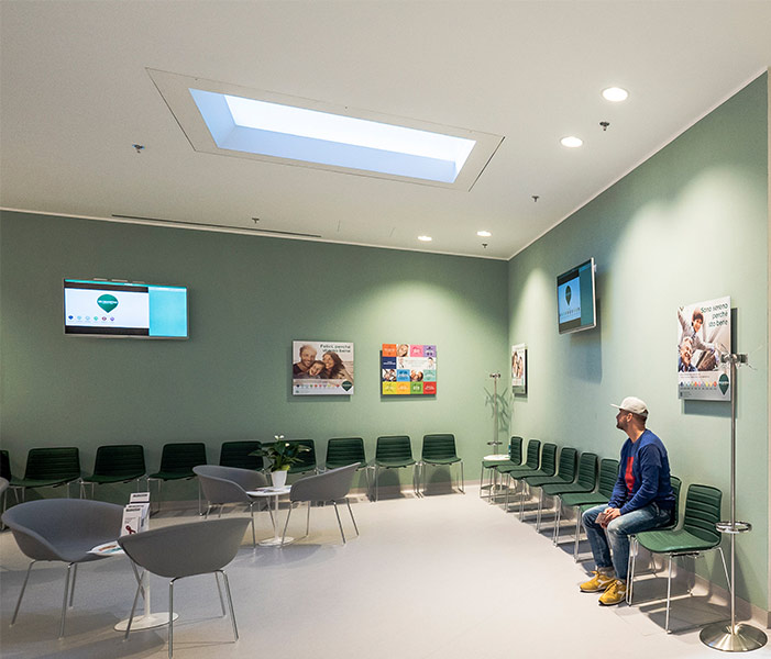 CoeLux artifical skylight for healthcare